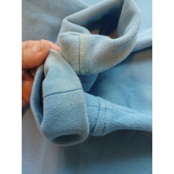 Nautica mens 1/4 zip blue pullover M sweatshirt logo pockets classic layer - Picture 12 of 12